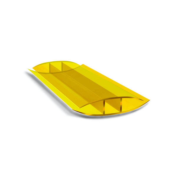 Соединительный неразъемный профиль из поликарбоната желтый
